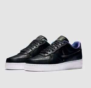 NIKE Air Force 1 Low Sneakers Northern Lights Holographic Leather Mens US 10.5